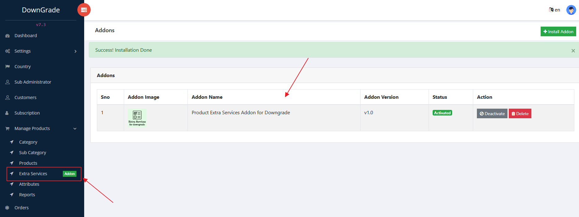 Install Addon