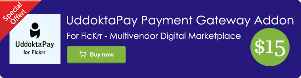 UddoktaPay Payment Gateway Addon for Fickrr